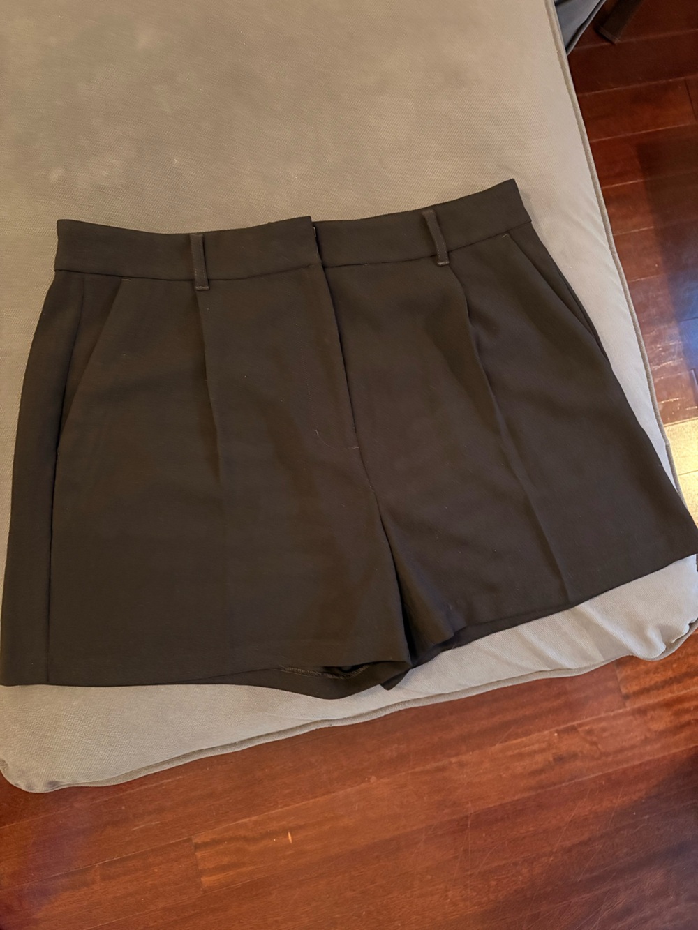 Express Black High Waisted Pleated Shorts Size 10